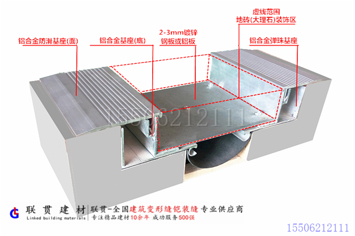 商超地面变形缝卡锁抗震型